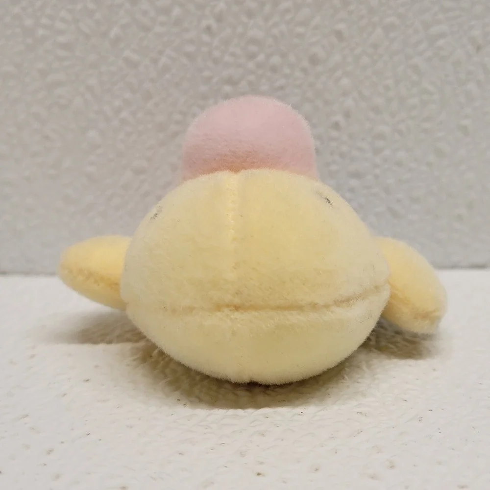 1999 Vintage Kids II Baby Ring Rattle Blue Pink Yellow Duck Plush Toy
